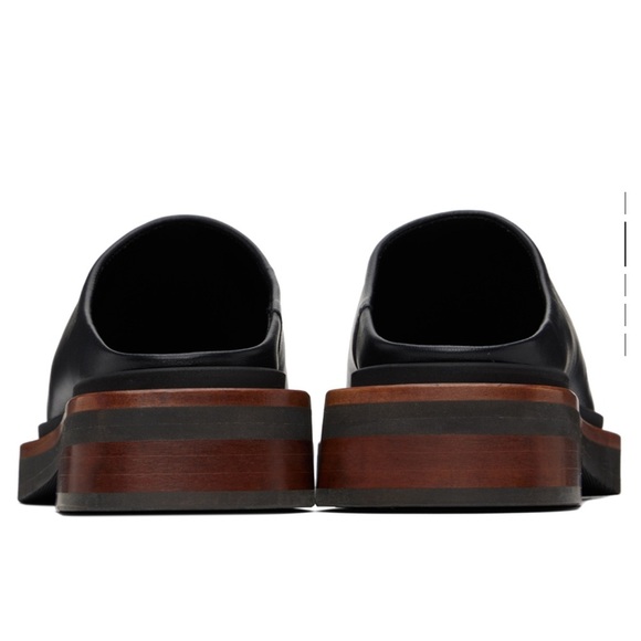 Robert Clergerie Black and Brown Mules Sleek Leather Design - Picture 8 of 8